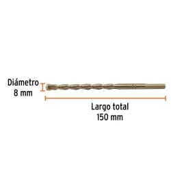 Broca 6 x 150mm para Concreto Truper 102346
