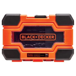 Juego de Brocas 1/16" a 1/4" 14 Piezas Black + Decker BDA14BODDAEV