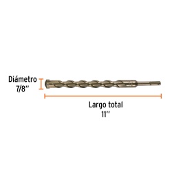 Broca SDS-Plus 7/8" x 8" x 11" para Concreto Truper 11288