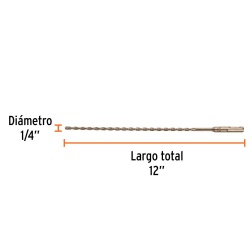 Broca SDS-Plus 31/4" x 9" x 12" para Concreto Truper 101144
