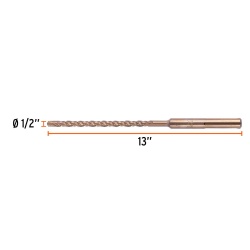 Broca SDS-Max 1/2" x 8" x 13" para Concreto Truper 101431