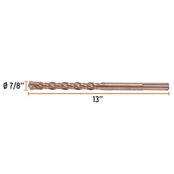 Broca SDS-Max 7/8" x 8" x 13" para Concreto Truper 101438