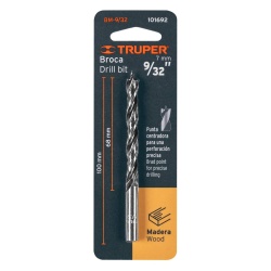 Broca 9/32" x 4 1/4" para Madera Truper 101692