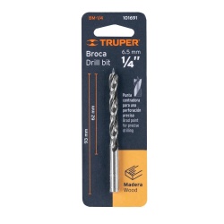 Broca 1/4" x 4" para Madera Truper 101691