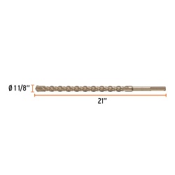 Broca SDS-Max 1 1/8" x 16" x 21" para Concreto Truper 101464