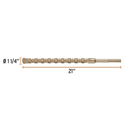 Broca SDS-Max 1 1/4" x 16" x 21" para Concreto Truper 101466