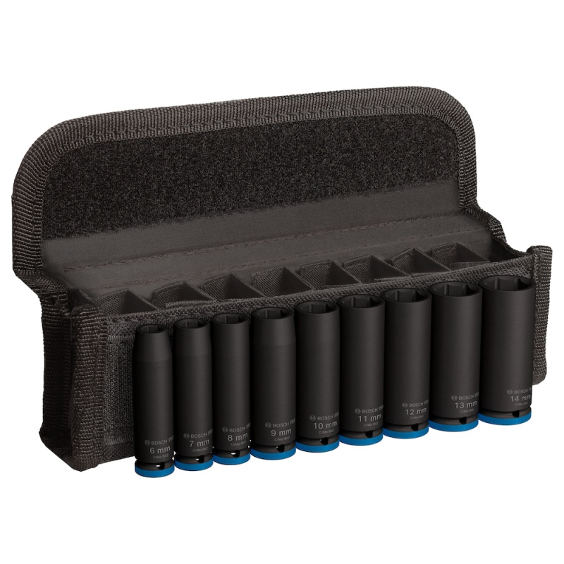 Juego de Dados de Impacto 1/4" Largo 9 Piezas Bosch 2608.003.035-000