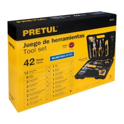 Juego de Herramientas 1/4" 42 Piezas Pretul 22101