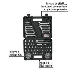 Juego de Herramientas 1/4" y 3/8" 71 Piezas Pretul 22980