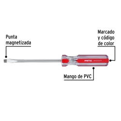 Desarmador Plano 5/16" x 6" Pretul 21463