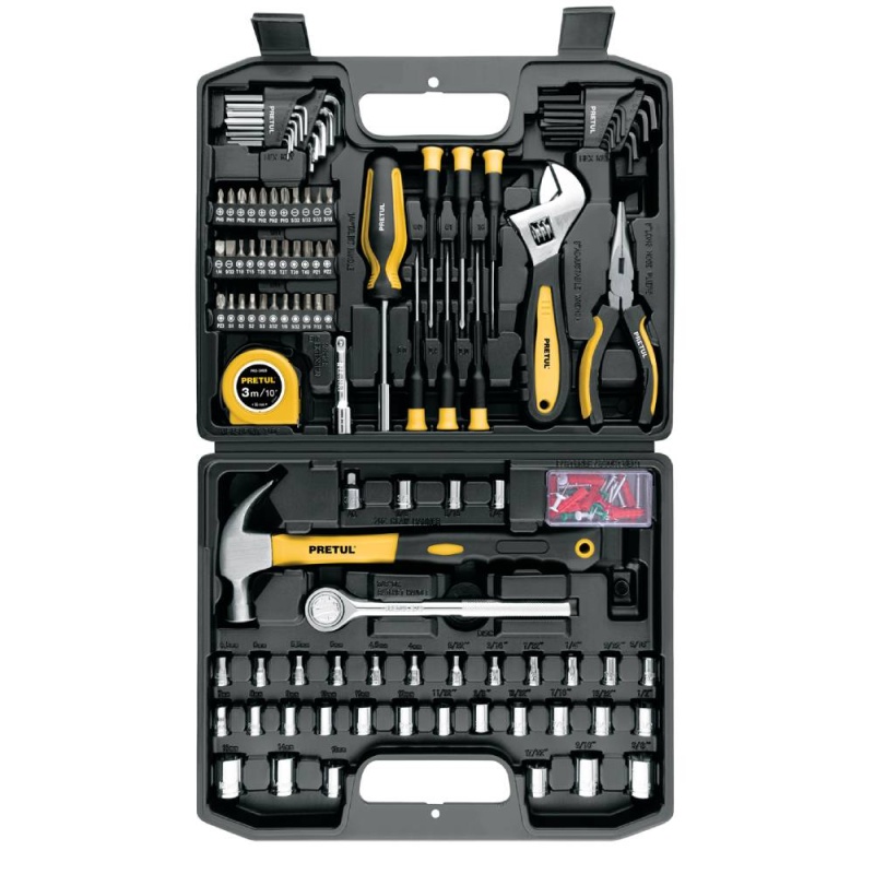 Juego de Herramientas 1/4" y 3/8" 104 Piezas Pretul 27169