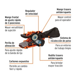 Lijadora de Banda 3" x 21" 1010W Truper 13114