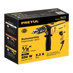 Taladro Percutor 1/2" 550W 48000 gpm Pretul 26119