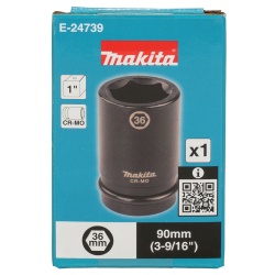 Dado Hexagonal Milimétrico 1" x 36 mm Largo Makita E-24739