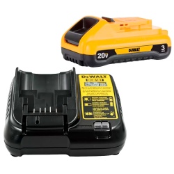 Taladro Percutor 1/2" 20V Brushless 1 Bat + Set de Brocas Paleta 1/4" 8 Pzs Dewalt