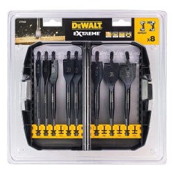 Taladro Percutor 1/2" 20V Brushless 1 Bat + Set de Brocas Paleta 1/4" 8 Pzs Dewalt