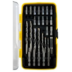 Atornillador de Impacto 1/4" + Taladro Perc 1/2" 20V Fatmax 2 Bat T-Stak + Set p/ Perforar y Atornillar 27 Pzs Stanley