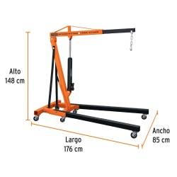 Grúa Hidráulica Tipo Pluma 2 Ton Truper 12888