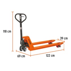 Patín Traspaleta 2 Ton 190mm Truper 15081