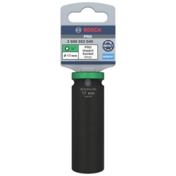 Dado Hexagonal Milimétrico 1/2" x 17mm Largo Bosch 2608.003.049-000