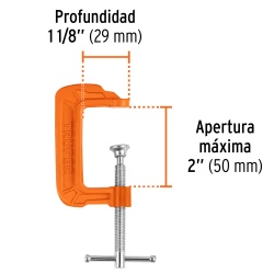 Prensa Tipo C Nodular 2" Truper 17659