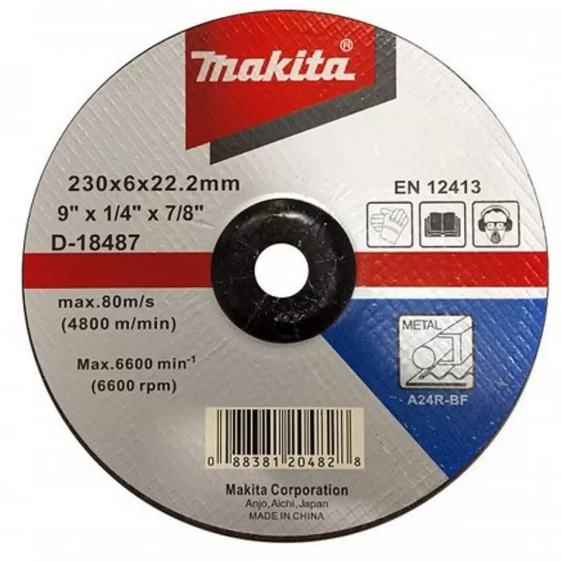Disco abrasivo desbaste metal 9"x 6.0mm (A24R)