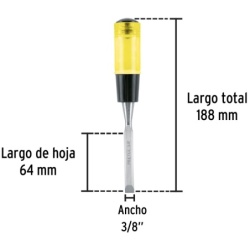 Formón 3/8" x 64 x 188mm Pretul 21653