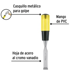 Formón 5/8" x 64 x 188mm Pretul 21659