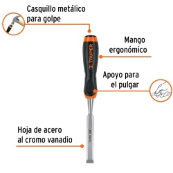 Formón 5/8" x 100 x 265mm Truper 14624