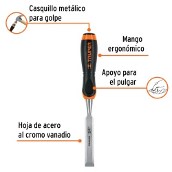 Formón 3/4" x 100 x 265mm Truper 14627