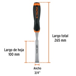 Formón 3/4" x 100 x 265mm Truper 14627