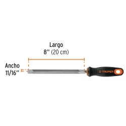 Lima Triangular Pesada Bastarda 8" C/M15308 Truper