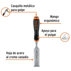 Formón 1 1/4" x 100 x 265mm Truper 14636