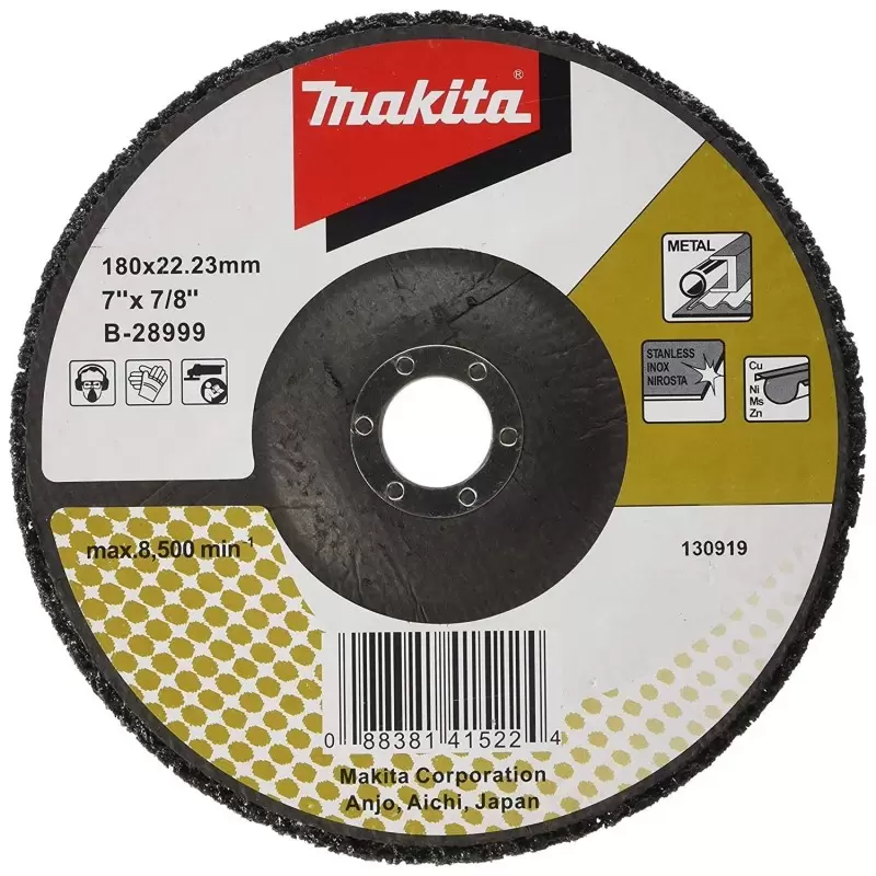 Disco de Vellón 7" x 7/8" para Metal y Acero Inoxidable Makita B-28999
