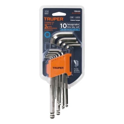 Juego de Llave Allen Punta Esférica 10 Piezas Truper 13644