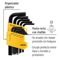 Juego de Llave Allen 13 Piezas Pretul 21857