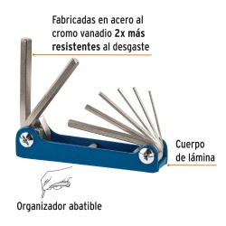 Juego de Llave Allen 8 Piezas Truper 15555