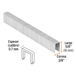 Grapas 3/8" x 5/8" 5000 Unidades Truper 13246