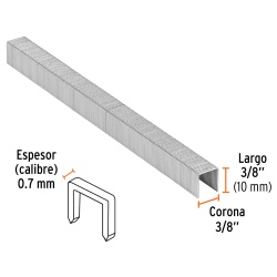Grapas 3/8" x 3/8" 5000 Unidades Truper 18284