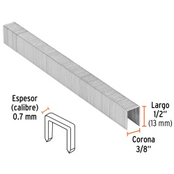 Grapas 3/8" x 1/2" 5000 Unidades Truper 13245