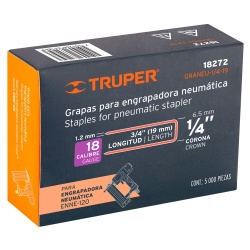 Grapas 1/4" x 3/4" 5000 Unidades Truper 18272