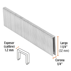 Grapas 1/4" x 1 1/4" 5000 Unidades Truper 18276