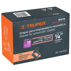Grapas 1/4" x 1 1/4" 5000 Unidades Truper 18276