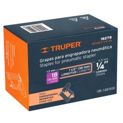 Grapas 1/4" x 1 1/2" 5000 Unidades Truper 18278