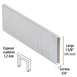 Grapas 1/4" x 1 5/8" 5000 Unidades Truper 18279