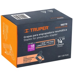 Grapas 1/4" x 1 5/8" 5000 Unidades Truper 18279