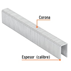Grapas 7/16" x 3/4" 1000 Unidades Truper 13320