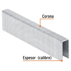Grapas 7/16" x 1" 1000 Unidades Truper 13321