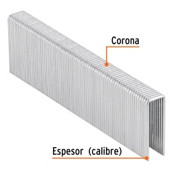 Grapas 7/16" x 1 1/4" 1000 Unidades Truper 13334