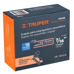 Grapas 7/16" x 1 3/4" 1000 Unidades Truper 13348